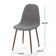 Modern Minimalist Fabric Dining Chair With Iron Legs - R&R Furniture Gallery (Fountain Valley, CA)