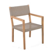 Outdoor Dining Chairs For Patios, Gardens (Set of 2) - Light Brown Multi / Light Teak - R&R Furniture Gallery (Fountain Valley, CA)