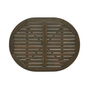 Noble House outdoor acacia wood bar table with slat top suitable for patio or garden seating areas.