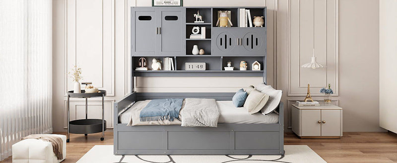 Daybed With All-In-One Cabinet And Shelf - R&R Furniture Gallery (Fountain Valley, CA)