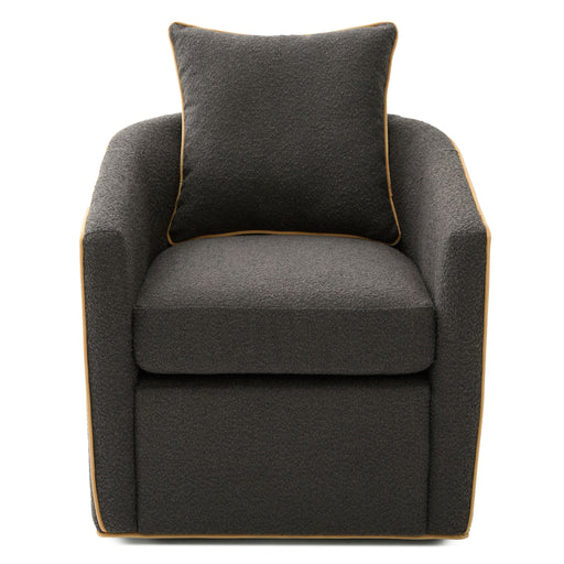Noble House swivel accent chair with rotating base, modern living room design, featuring plush upholstery and sleek styling.