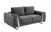 1051 - Contemporary Velvet Loveseat - R&R Furniture Gallery (Fountain Valley, CA)