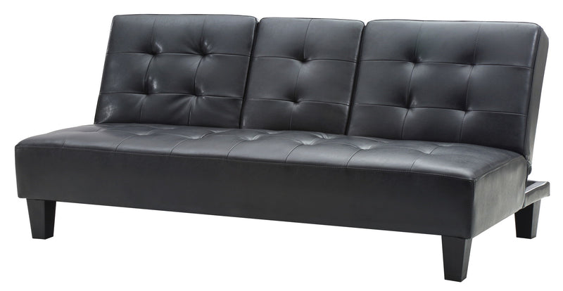 Glory Furniture Richie sofa bed in a modern futon style, featuring a sleek design and comfortable seating in a neutral fabric.