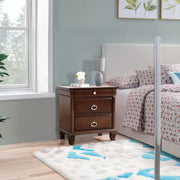 Glory Furniture Triton Cappuccino accent nightstand with a sleek wooden finish and modern design.