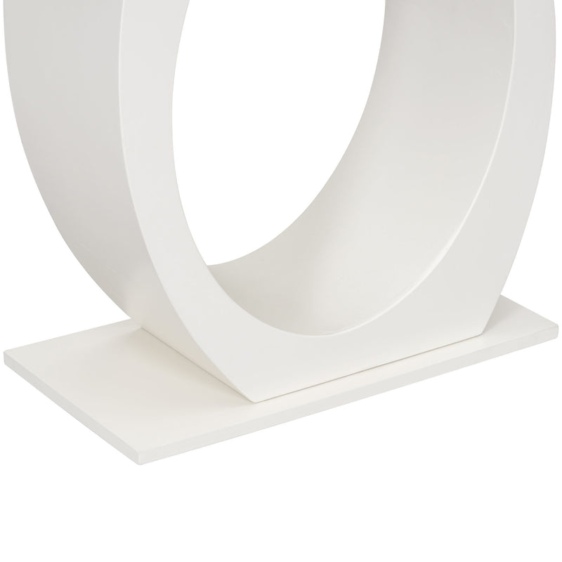 Console Table With Oval Base And Reinforced Bottom Plate - R&R Furniture Gallery (Fountain Valley, CA)