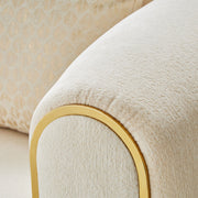 Sassani - Accent Chair - Crepe / Gold - R&R Furniture Gallery (Fountain Valley, CA)