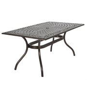 Celestine - Outdoor Cast Aluminum Dining Table With Floral Lattice Design And Umbrella Holder - R&R Furniture Gallery (Fountain Valley, CA)