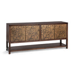 Classic Home Avara 4-door brown cabinet showcasing a spacious buffet with sleek design and wooden finish.