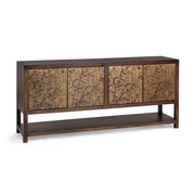 Classic Home Avara 4-door brown cabinet showcasing a spacious buffet with sleek design and wooden finish.
