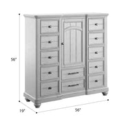 22 Drawer Master Chest With Cabinet - Gray - R&R Furniture Gallery (Fountain Valley, CA)
