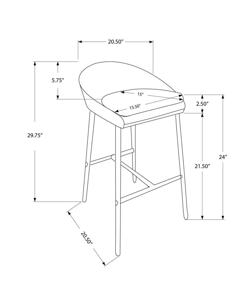 Swivel Stool Bar Height, Contemporary & Modern (Set of 2) - R&R Furniture Gallery (Fountain Valley, CA)