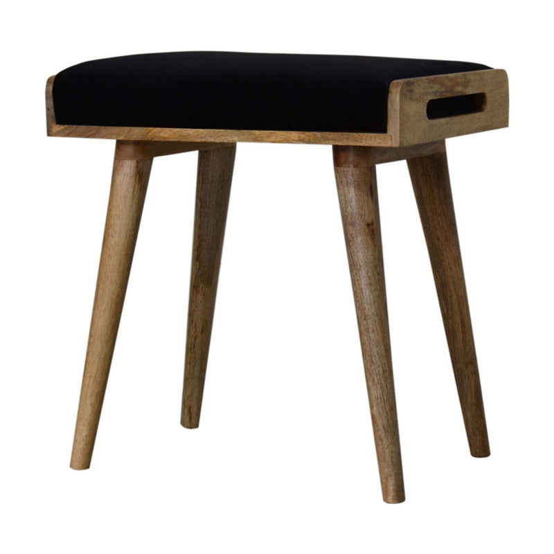 Tray Style Footstool - Black - R&R Furniture Gallery (Fountain Valley, CA)
