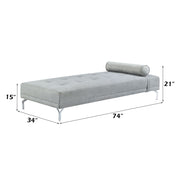Quenti - Sofa Bed With Pillow - Gray Melange Velvet - R&R Furniture Gallery (Fountain Valley, CA)