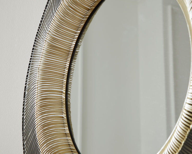 Dallmen - Accent Mirror - Black / Gold Finish - R&R Furniture Gallery (Fountain Valley, CA)