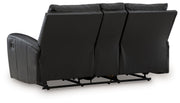 Glossmore - Reclining Loveseat With Console - Black - R&R Furniture Gallery (Fountain Valley, CA)