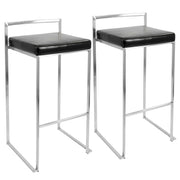 Lumi Source Fuji contemporary stackable barstool set with sleek modern design and neutral-colored seats for stylish seating.