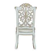 Vendome - 48" Side Chair (Set of 2) - Synthetic Leather & Antique Pearl - R&R Furniture Gallery (Fountain Valley, CA)