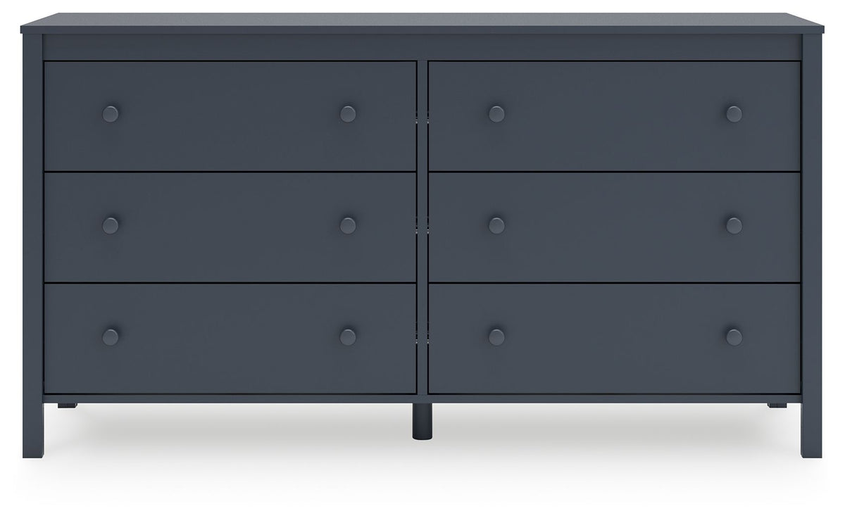 Simmenfort - Six Drawer Dresser - Navy Blue - R&R Furniture Gallery (Fountain Valley, CA)