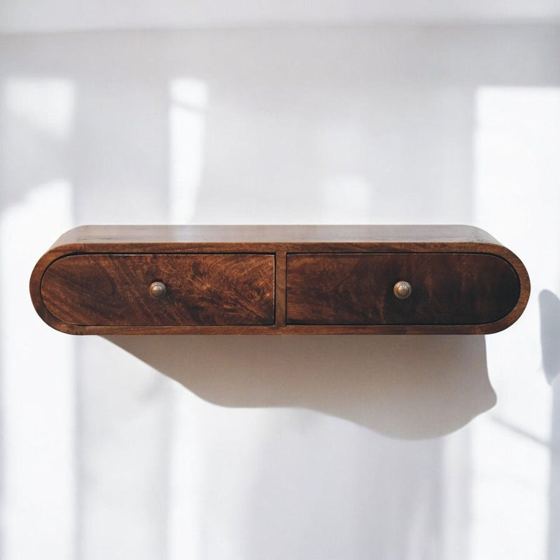 Wall Mounted Console Table - Walnut - R&R Furniture Gallery (Fountain Valley, CA)