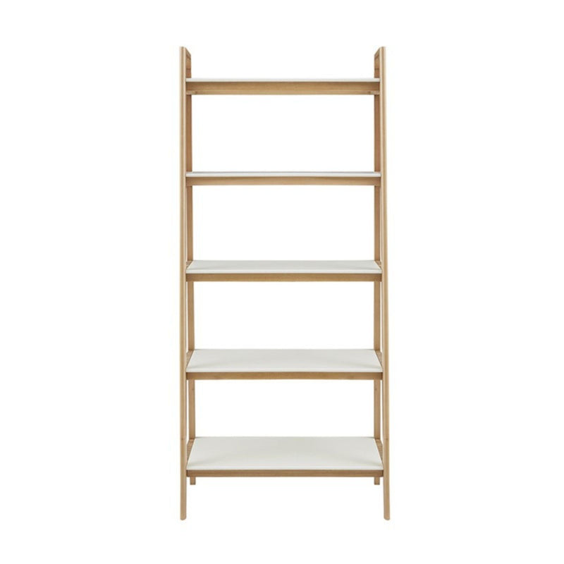 Parker - Bookcase With 5 Shelves - Off White / Natural - R&R Furniture Gallery (Fountain Valley, CA)