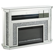 Noralie - 51" Fireplace With LED - Mirrored & Faux Diamonds - R&R Furniture Gallery (Fountain Valley, CA)