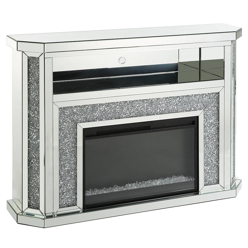 Noralie - 51" Fireplace With LED - Mirrored & Faux Diamonds - R&R Furniture Gallery (Fountain Valley, CA)