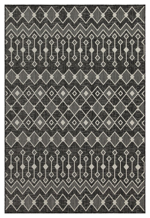 Sunshine - 5'3" X 7'3" Indoor, Outdoor Area Rug - Anthracite - R&R Furniture Gallery (Fountain Valley, CA)