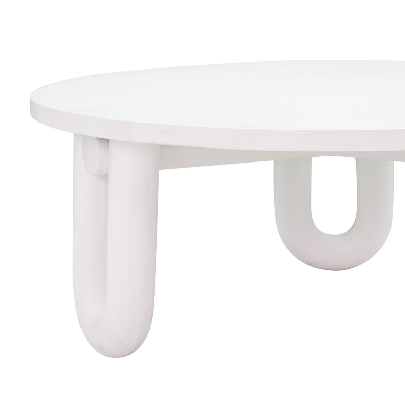 Tildy - Concrete Coffee Table - White - R&R Furniture Gallery (Fountain Valley, CA)