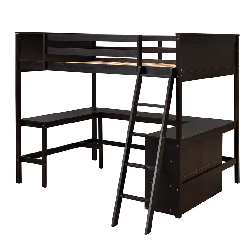 Loft Bed With Shelves With Desk - R&R Furniture Gallery (Fountain Valley, CA)