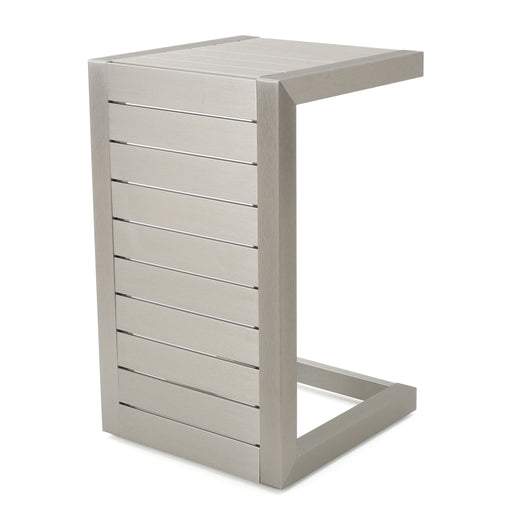 Aluminum Outdoor C - Shaped Side Table For Patio - R&R Furniture Gallery (Fountain Valley, CA)