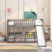 Low Bunk Bed With Slide, Fence And Ladder - R&R Furniture Gallery (Fountain Valley, CA)