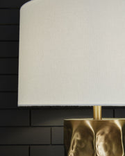 Marshawn - Metal Table Lamp - Gold Finish - R&R Furniture Gallery (Fountain Valley, CA)