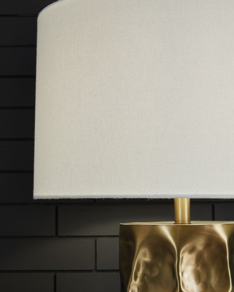 Marshawn - Metal Table Lamp - Gold Finish - R&R Furniture Gallery (Fountain Valley, CA)