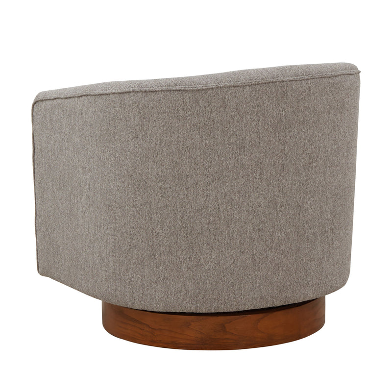 Miramar - Swivel Barrel Chair With Wooden Base - R&R Furniture Gallery (Fountain Valley, CA)