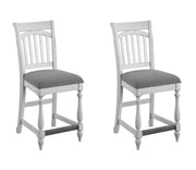 Slat Back Barstools (Set of 2) - Gray - R&R Furniture Gallery (Fountain Valley, CA)