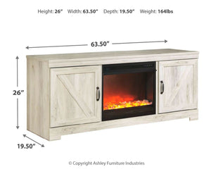 Bellaby Entertainment Center by Signature Design by Ashley®, showcasing a stylish TV stand with storage cabinets
