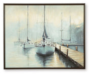 Worthney - Wall Art - Blue / White / Brown - R&R Furniture Gallery (Fountain Valley, CA)