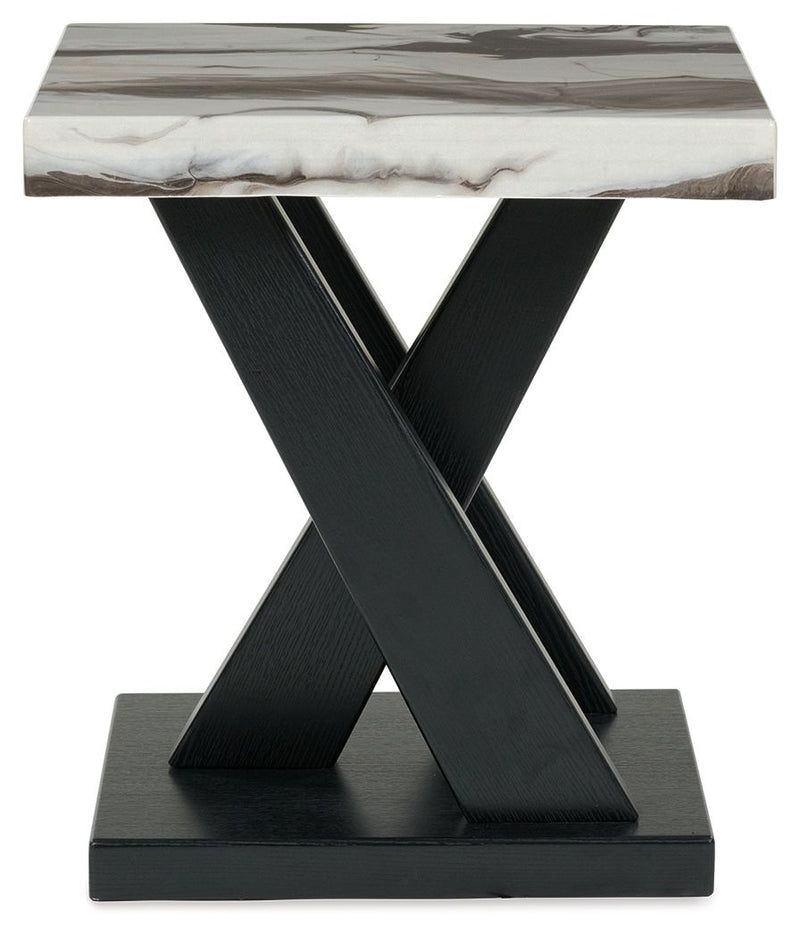 Cendill - Occasional Table Set (Set of 3) - Dark Brown / White / Black - R&R Furniture Gallery (Fountain Valley, CA)
