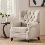 Welch contemporary tufted pushback recliner by Noble House, featuring plush upholstery and a modern design for comfortable lounging.