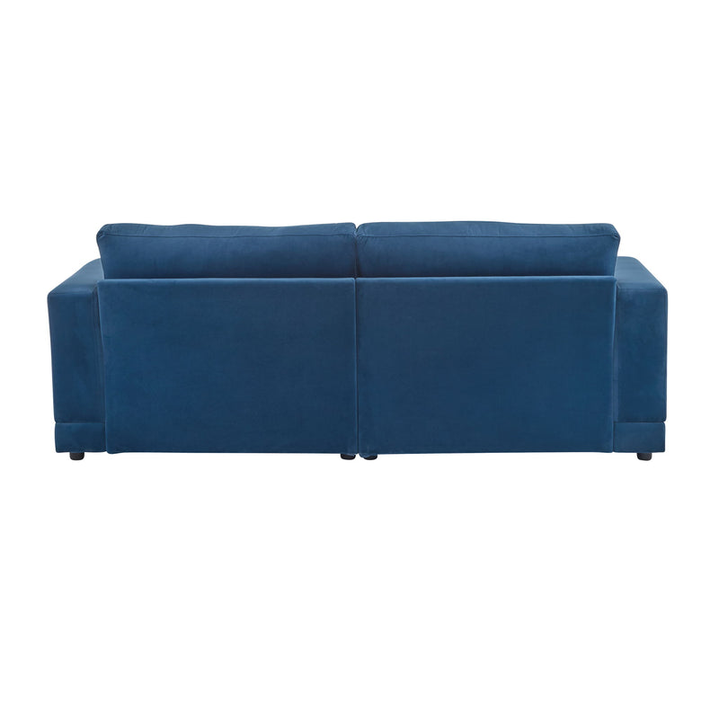 Modern Square Arm Sofa With Soft Fabric Upholstery, Deep Cushions - R&R Furniture Gallery (Fountain Valley, CA)