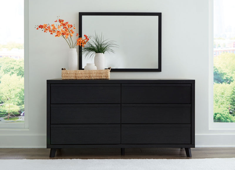 Danziar - Dresser And Mirror - Black - R&R Furniture Gallery (Fountain Valley, CA)