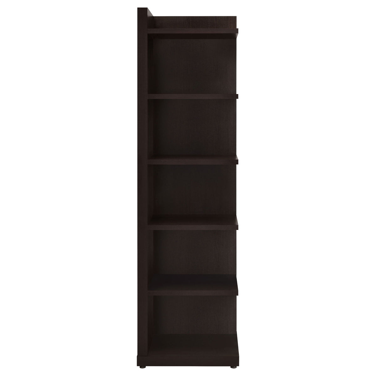 6 Tier Corner Bookcase - Cappuccino