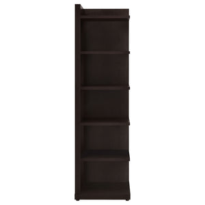 6 Tier Corner Bookcase - Cappuccino