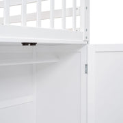 L Shaped Bunk Bed With 3 Drawers, Portable Desk And Wardrobe - R&R Furniture Gallery (Fountain Valley, CA)