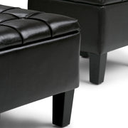 Dover - 3 Piece Storage Ottoman Contemporary Design - R&R Furniture Gallery (Fountain Valley, CA)