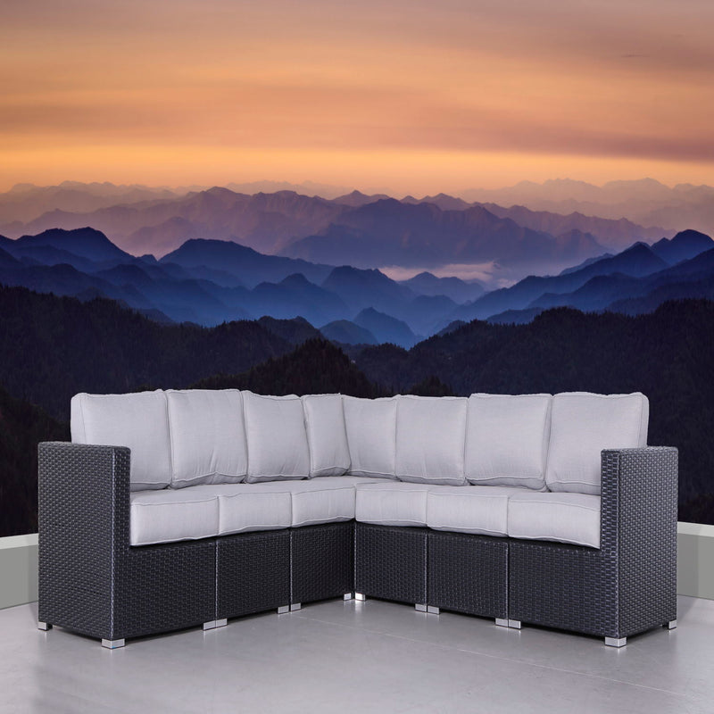 Luxurious Wicker Patio Sectional With Weather Resistant Sunbrella Cushions - R&R Furniture Gallery (Fountain Valley, CA)