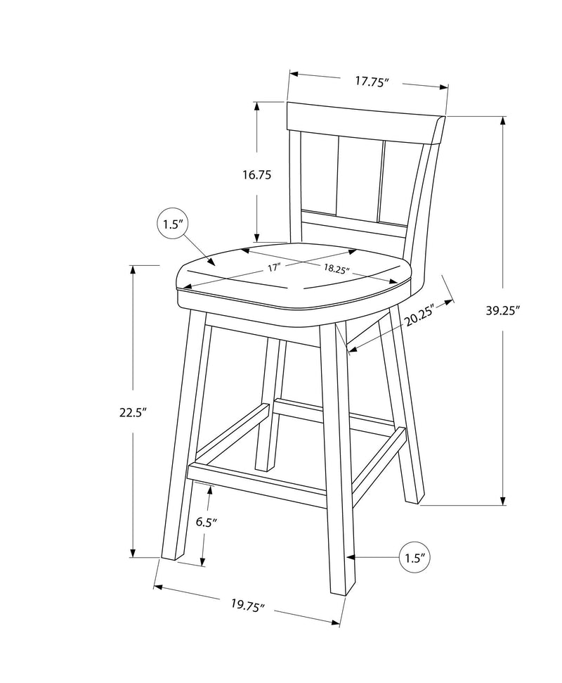 Swivel Bar Stool Counter Height, Transitional (Set of 2) - R&R Furniture Gallery (Fountain Valley, CA)