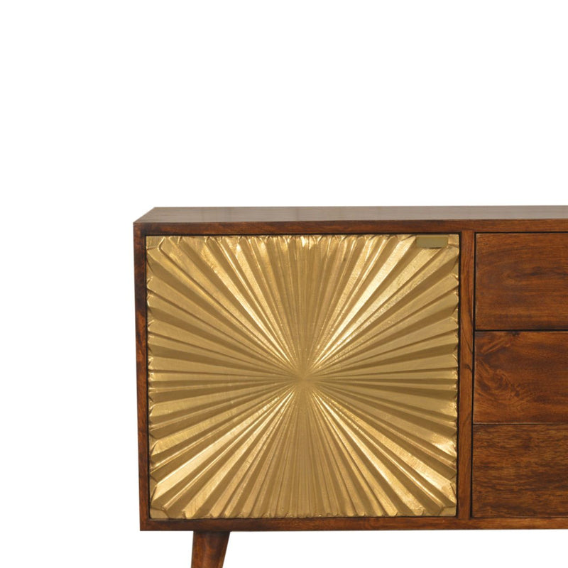 Manila - Sideboard, 3 Drawer - Chestnut - R&R Furniture Gallery (Fountain Valley, CA)