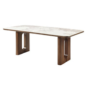 Harvey - Dining Table With Ceramic Top - Walnut - R&R Furniture Gallery (Fountain Valley, CA)