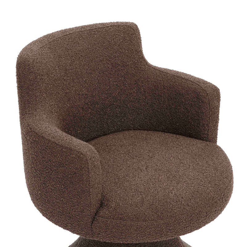 Jeffree - Performance Boucle Swivel Dining Chair - R&R Furniture Gallery (Fountain Valley, CA)